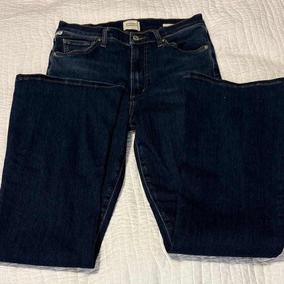Citizens Of Humanity Dark Blue Flare Leg Jeans - Picture 1 of 6